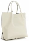 Bőr táska shopper bag Vittoria Gotti bézs V355