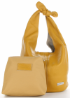 Bőr táska shopper bag Vittoria Gotti sárga V693658