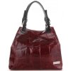Bőr táska shopper bag Vittoria Gotti bordó V692754