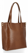 Bőr táska shopper bag Vittoria Gotti vörös VG803