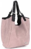 Bőr táska shopper bag Vittoria Gotti púderrózsaszín V80050