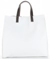 Bőr táska univerzális Genuine Leather fehér 691756
