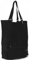 Bőr táska shopper bag Vittoria Gotti fekete V22