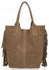 Bőr táska shopper bag Vittoria Gotti földszínű B16