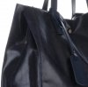 Bőr táska shopper bag Vera Pelle tengerkék 205454