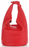 Vittoria Gotti Made in Italy Modny Shopper XL z Kosmetyczką Uniwersalna Torba Skórzana na co dzień Czerwona