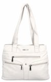 Torebka Damska Na Ramię Shopper Bag firmy Hernan 8006 Biała