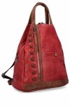 Stylowy Plecaczek Damski firmy Herisson 15-2B315 Ciemno Czerwony