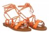 Pomarańczowe modne sandały damskie firmy Givana