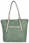 Uniwersalna Torebka Damska XL Shopper Bag firmy Hernan HB0213-1 Jasno Zielona/Beżowa