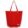 Uniwersalna Torebka Skórzana Shopper Bag firmy Vittoria Gotti Czerwona