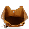 Uniwersalna Torebka Skórzana XL Shopper Bag w motyw zwierzęcy firmy Vittoria Gotti Jasno Ruda