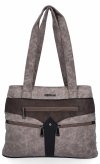 Torebka Damska Shopper Bag firmy Hernan 8006-1 Ziemista/Czekolada