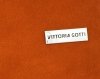Vittoria Gotti Uniwersalna Torebka Skórzana Listonoszka XL do noszenia na co dzień Ciemno Pomarańczowa