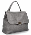 Torebka Damska w Stylu Vintage firmy Hernan HB0129 Jasno Szara