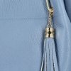 Elegancka Torebka Skórzana Włoski Kuferek z Kosmetyczką 5702 Jasno Niebieska