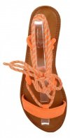 Pomarańczowe modne sandały damskie firmy Givana