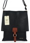 BEE BAG Modna Torebka Damska Listonoszka XL Napoli Czarna