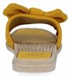 Żółte modne klapki damskie z kokardą firmy Givana