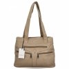 Torebka Damska Na Ramię Shopper Bag firmy Hernan 8006 Ciemno Beżowa