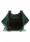 Uniwersalna Torebka Skórzana ShopperBag firmy Genuine Leather w Motyle Zielona