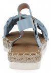 Niebieskie sandały damskie espadryle z plecionką firmy Bellucci