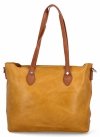 Torebka Damska Shopper Bag XL z Kosmetyczką firmy Herisson H8806 Żółta