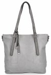 Uniwersalna Torebka Damska XL Shopper Bag firmy Hernan HB0213-1 Jasno Szara/Szara