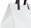 Praktyczne Torebki Skórzane 2 w 1 Shopper z Listonoszką firmy Genuine Leather Biała