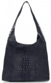 GEANȚĂ DIN PIELE shopper bag Vera Pelle bleumarin A1