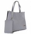 GEANȚĂ DIN PIELE shopper bag Vittoria Gotti gri deschis V8