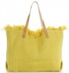 GEANȚĂ DIN PIELE shopper bag Vittoria Gotti galben V5902