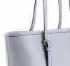 GEANȚĂ DIN PIELE clasică Genuine Leather gri deschis 3303
