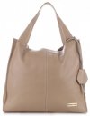 GEANȚĂ DIN PIELE shopper bag Vittoria Gotti bej V2