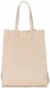 GEANȚĂ DIN PIELE shopper bag Vittoria Gotti bej V8622