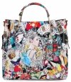Geantă Italiană din Piele Poșetă la Modă Tip Casetă 5702-1 Multicolor/Albă