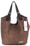 GEANȚĂ DIN PIELE shopper bag Vittoria Gotti maro pământiu V80050