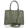 GEANȚĂ DIN PIELE cufăr Vittoria Gotti verde de sticlă V554050