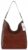 GEANȚĂ DIN PIELE shopper bag Vittoria Gotti maro V3368