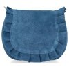 GEANȚĂ DIN PIELE tip poștaș Vittoria Gotti denim V5998