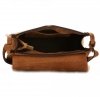 GEANȚĂ DIN PIELE tip poștaș Genuine Leather roșcat 0003