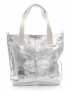 GEANȚĂ DIN PIELE shopper bag Vera Pelle argint 1356
