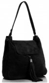GEANȚĂ DIN PIELE universală Vittoria Gotti negru V5187C
