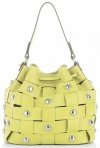 GEANȚĂ DIN PIELE shopper bag Vittoria Gotti verde de limetă V5867