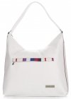 GEANȚĂ DIN PIELE shopper bag Vittoria Gotti alb V75