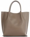 GEANȚĂ DIN PIELE shopper bag Vittoria Gotti maro pământiu V355