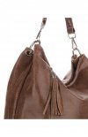 GEANȚĂ DIN PIELE shopper bag Vittoria Gotti maro V8420