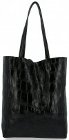 GEANȚĂ DIN PIELE shopper bag Vittoria Gotti negru V299COCO
