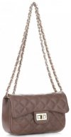 GEANȚĂ DIN PIELE tip poștaș Genuine Leather maro pământiu KST6