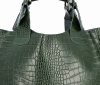 GEANȚĂ DIN PIELE shopper bag Vittoria Gotti verde de sticlă VG804
